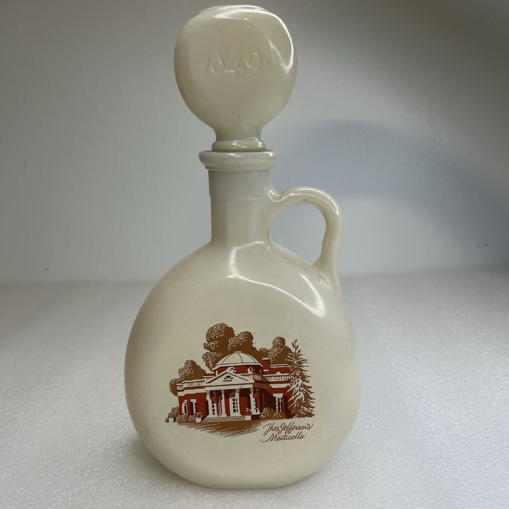Old Fitzgerald 1849 Thomas Jefferson‎ Monticello Flagship Decanter Liquor Bottle
